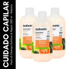 GENERICO - Pack x3 Champú Nutritive & Repair 500 ml - Babaria
