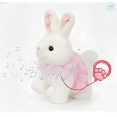 GENERICO - Conejito Electrónico Musical que Camina con Collar Juguete Tierno e Interactivo para Niños