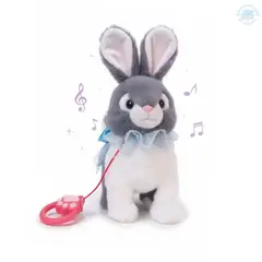 GENERICO - Conejito Electrónico Musical que Camina con Collar Juguete Tierno e Interactivo para Niños