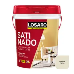 LOSARO - Satinado Látex color Blanco Humo x  20 Lt. (5.28 Gl.)
