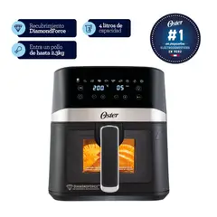 OSTER - Freidora De Aire 4l Digital Con Ventana Y Revestimiento Diamondforce