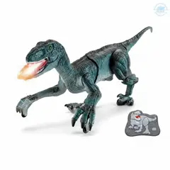 GENERICO - ¡Velociraptor Realista JS Dinosaurio a Control Remoto con Movimiento y Rugido