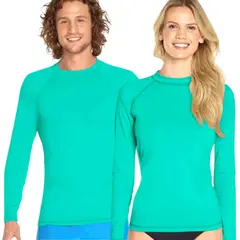 GENERICO - Polo Natacion Turqueza Unisex Ropa de Baño - Tallas 8 hasta XL