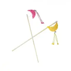 GENERICO - Juguete de 2 cañas de pescar para gatos luna