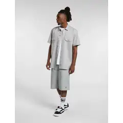 DICKIES - Camisa de trabajo blanca de manga corta para hombre