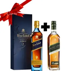 JOHNNIE WALKER - Whisky Blue Label 750ml + Whisky Green Label 750ml