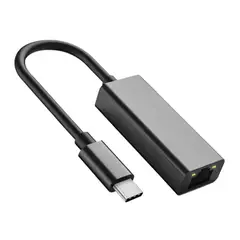 GENERICO - Adaptador aluminio tipo C para Internet C a RJ45 alta velocidad 1000Mbps