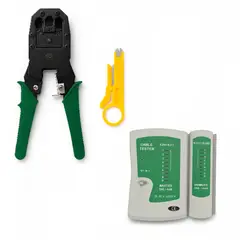 GENERICO - Kit Testeador y Crimpeadora RJ11RJ12RJ45