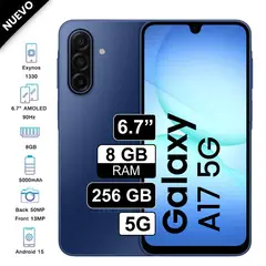 SAMSUNG - Celular Galaxy A17 5G 8GB RAM 256GB DUAL SIM Azul