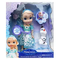 PEQUEÑAS TRAVESURAS - Muñeca Princesa y Muñeco de Nieve +15 Sonidos y Frases