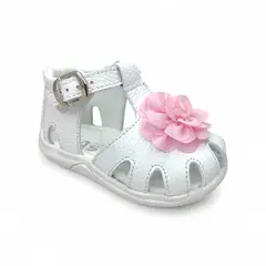 GENERICO - Sandalia Canasta pibe trapecio Flor semi-ortopédico para niña bebé