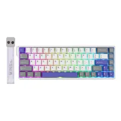 AULA - TECLADO MAGNÉTICO WIN68HE MAX RGB CABLEADO BLANCO-GRIS-MORADO