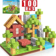 GENERICO - BLOQUES MAGNÉTICOS MINECRAFT 100 PZAS PARA ARMAR