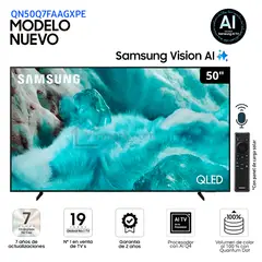 SAMSUNG - Televisor QLED 50" 4K Ultra HD Tizen QN50Q7FAAGXPE - Modelo 2025