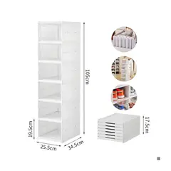 GENERICO - Organizador de Zapatos Plegable 6 Divisiones con Puertas