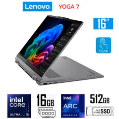 LENOVO - Yoga 7 (2-en-1) Core Ultra 5-226V Intel Arc Graphics 16GB RAM 512GB SSD 16″ WUXGA Táctil
