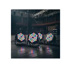 GENERICO - Pack 4 Unidades Tacho Par Led 36x1.5w Luces Led Rgb Dmx fiesta eventos