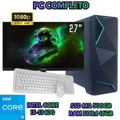 INTEL - COMPUTADORA PC CORE I5-13400 SSD M2 500GB RAM 16GB MONITOR FHD 27 PULGADAS