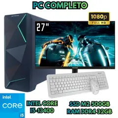 INTEL - COMPUTADORA PC CORE I5-13400 SSD M2 500GB RAM 32GB MONITOR FHD 27 PULGADAS