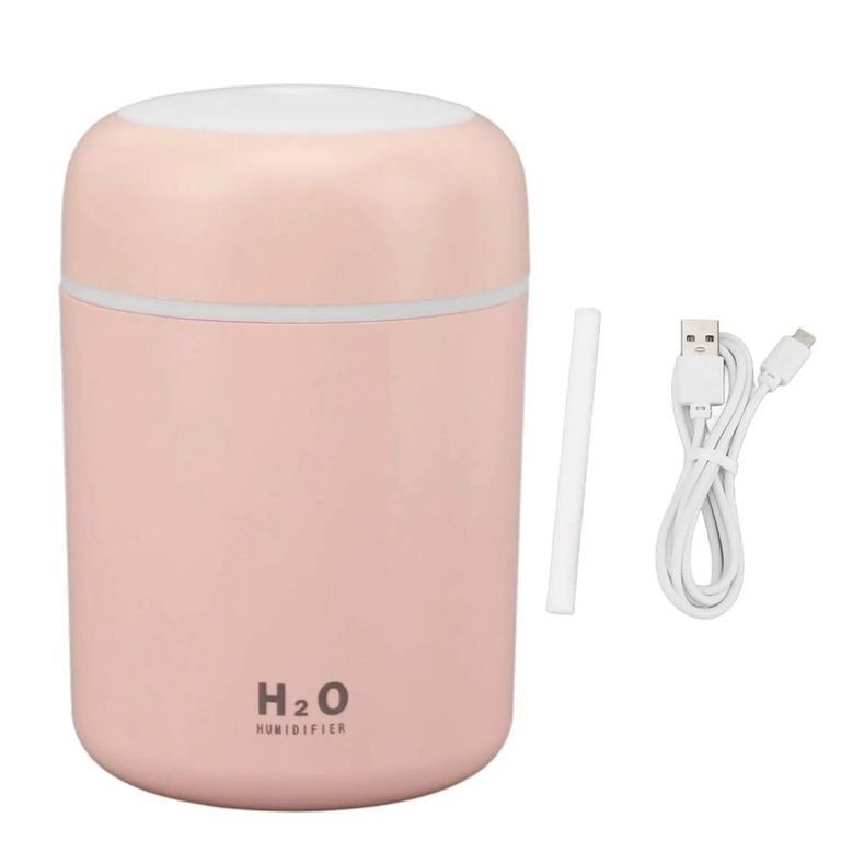 Mini Humidificador USB Rosado Portátil y Práctico