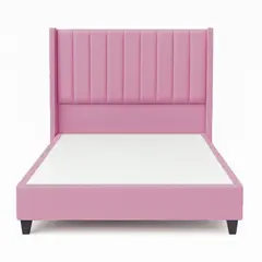 GENERICO - Cama Tapizada Confort Lineal Rosado 1.5 Plz