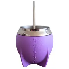 GENERICO - Mate Torpedo de Acero inoxidable y PVC Lila