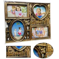 GENERICO - Porta fotos o retratos para 4 fotos Marron