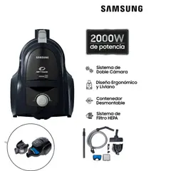 SAMSUNG - Aspiradora Ciclónica Con 2000 W Negra VCC4580V3K