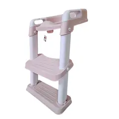 GENERICO - INODORO ESTILO ESCALERA PARA NIÑOS ROSADO