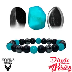 JOYERIA FENIX - Pulsera Triple Protección Ónix - Joyería Fénix