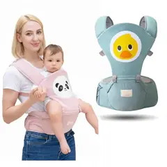 GENERICO - Canguro Mochila Ergonomica Portabebe Multifuncion Faja Lumbar VERDE