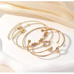 MORITA BAG STORE - CONJUNTO DE 4 PULSERAS ELEGANTE BRAZALETE PARA MUJER