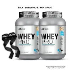 UNIVERSE NUTRITION - PACK X 02 - Whey Pro 1.1 kg Proteina Whey - Vainilla + Straps