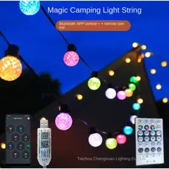 GENERICO - Luces de navidad 5 metros 25 LED inteligentes con control remoto y bluetooth por celular