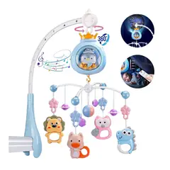 GENERICO - Móvil Musical Rey Pingüino con Proyector Temporizador y Control Remoto para Bebé