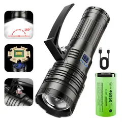 LIDIMI - Linterna Potente 3000m 150W 13000LM Zoom 40000mAh Recargable Tipo C Power Bank