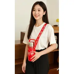 GENERICO - TERMO BOTELLA TÉRMICA TOMATODO ASA Y CORREA 1200ML CALIDAD ACERO INOX 316