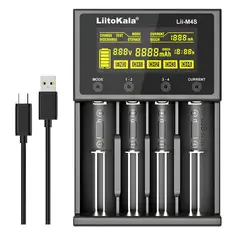 LIITOKALA - Cargador Inteligente Lii-M4S para Baterías 37V y AA AAA con LCD
