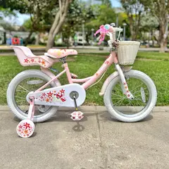 JOY STAR - Bicicleta para Niña con rueditas Unicornio Aro 16 Rosada