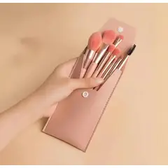 MORITA BAG STORE - SET DE BROCHAS MAQUILLAJE CON ESTUCHE COLOR ROSADO