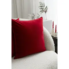 GENERICO - 02 Fundas Rojas Petróleo Navideñas Boho 40 X 40 Cm