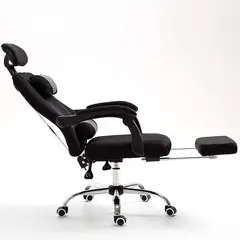 GENERICO - SILLA DE OFICINA CON RECLINACIÓN 135° Y REPOSAPIES color NEGRO REC135