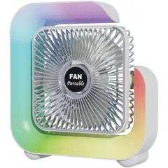GENERICO - Ventilador led recargable portatil color celeste