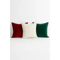 GENERICO - 03 Fundas Petróleo Navideñas Boho 40 X 40 Cm