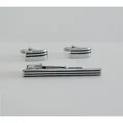 GENERICO - Gemelos con Pisa Corbata - Plateado