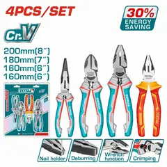 Total Tools - Juego De Alicate 4pcs Total - THT2K0456
