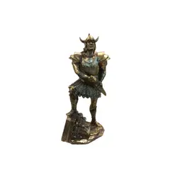 GENERICO - Escultura Decorativa Guerrero Vikingo Dorado - Adorno Elegante para Sala Regalo Ideal