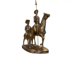 GENERICO - Figura Decorativa Don Quijote y Sancho Panza a Caballo Estilo Clásico Adorno Elegante para Sala Regalo Ideal