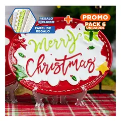 GENERICO - Pack6 Fuente Moderna DYT239 para Decoracion de Sala Navideña Y+Papel Regalo