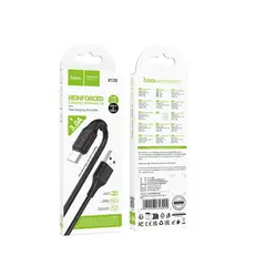 HOCO - Cable X120 Carga Rápida Tipo C Black USB-A a USB-C 1 metros